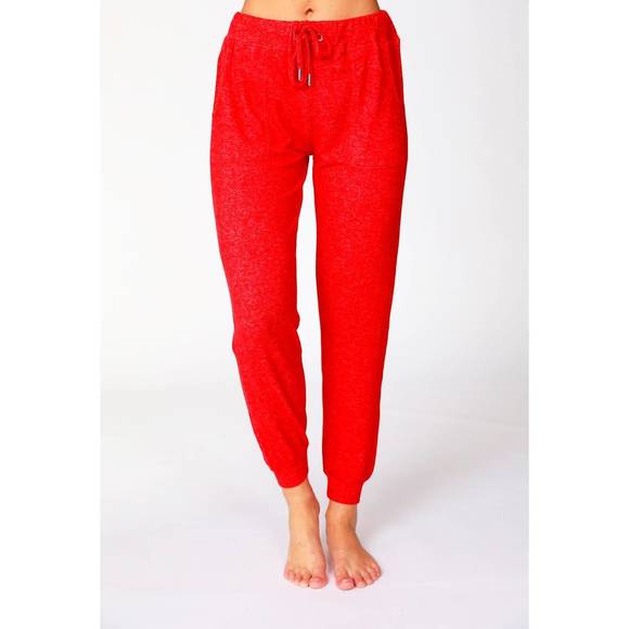 NEW FRENCH KYSS soft stretch drawstring jogger in red - Picture 1 of 1